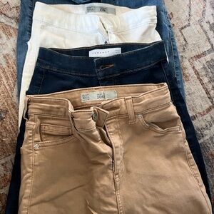 Topshop Joni Skinny Jeans white , Dark Blue, Tan, set of 4